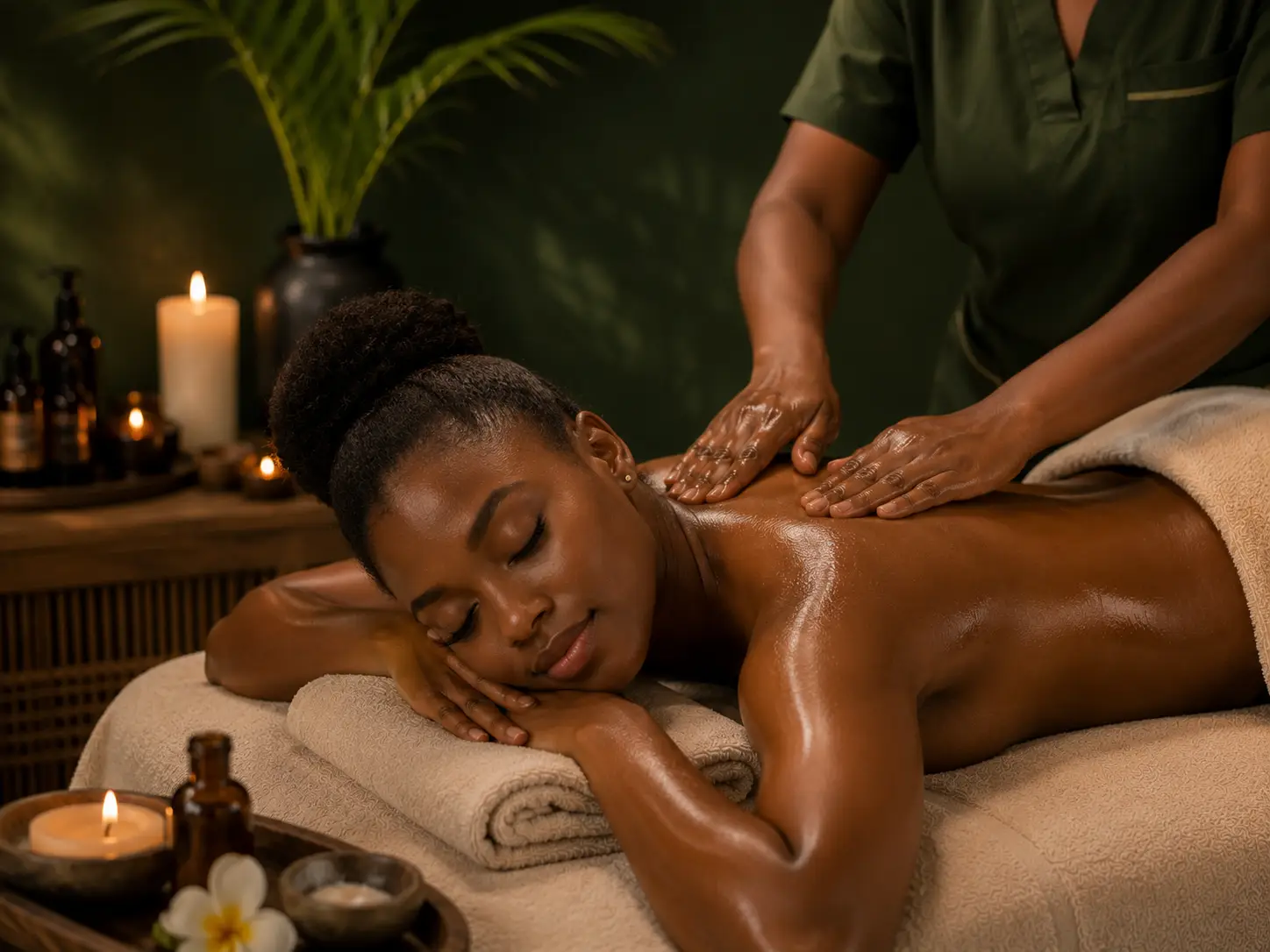 Back massage at Comfort Spa, Sukuta